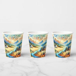 Vasos De Papel Diseño de Celebración Simbólica del Valle Sagrado