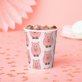 Vasos De Papel Diseño de cerdos
