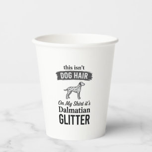 Vasos De Papel Diseño de cita de pelo de perro divertido con purp