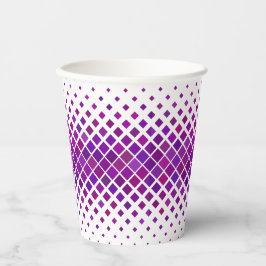 Vasos De Papel Diseño de Diamantes Magenta Púrpura