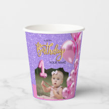 Diseño de foto de cumpleaños de niña