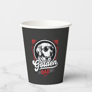 Vasos De Papel Diseño de gafas de sol Golden Dad Golden Retriever