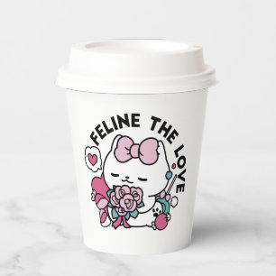 Vasos De Papel Diseño de gatos de San Valentín lindo - Pelear por