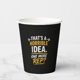 Vasos De Papel Diseño de gimnasio divertido "Una repetición más"