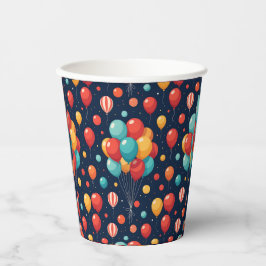 Vasos De Papel Diseño de globos de cumpleaños