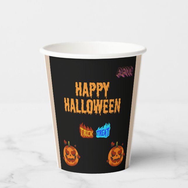 Vasos De Papel Diseño de Halloween (Anverso)
