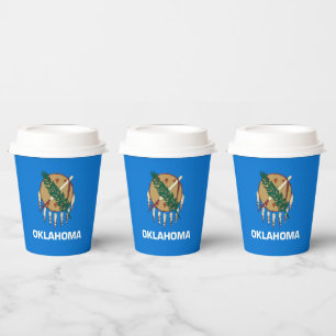 Vasos De Papel Diseño de la bandera del estado de Oklahoma
