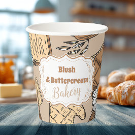 Vasos De Papel Diseño de Marca de Pastelería