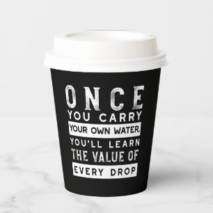 Vasos De Papel Diseño de oferta de sabiduría - Valor de cada gota