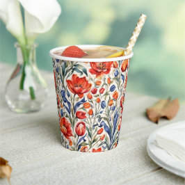 Vasos De Papel Diseño de patrón WC Tulip Bloomers