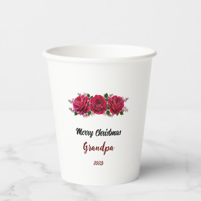 Vasos De Papel Diseño de regalo navideño navideño navideño (Anverso)