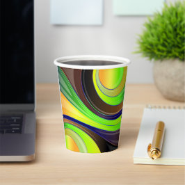 Vasos De Papel Diseño De Swirl