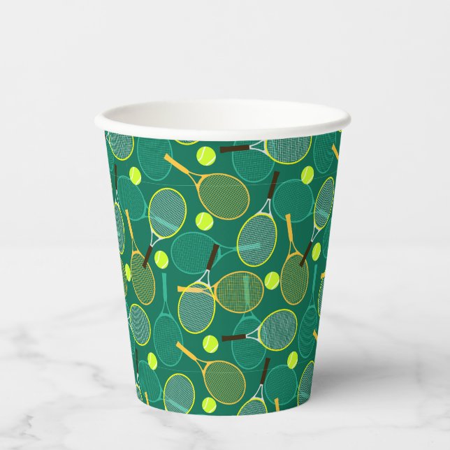 Vasos De Papel Diseño de tenis (Anverso)