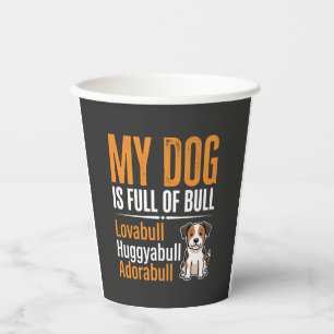 Vasos De Papel Diseño Divertido de Perro Lleno de Hype