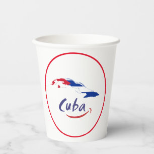Vasos De Papel Diseño elegante de la bandera de Cuba