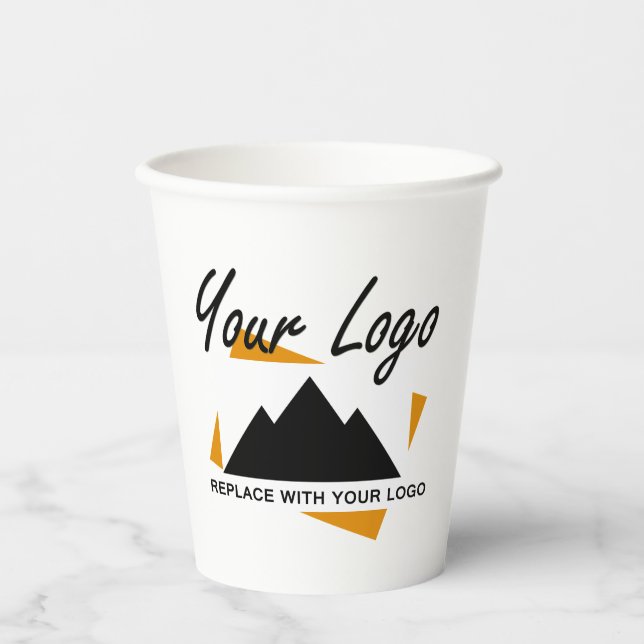 Vasos De Papel Diseño empresarial personalizado Añadir el logotip (Anverso)