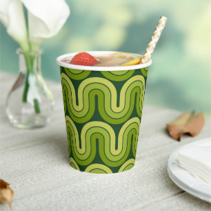 Vasos De Papel Diseño geométrico de estilo 70