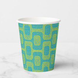 Vasos De Papel Diseño geométrico moderno de medio siglo
