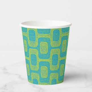 Vasos De Papel Diseño geométrico moderno de medio siglo