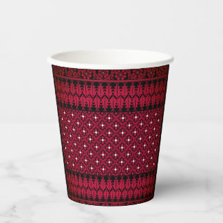 Vasos De Papel Diseño impreso de bordado palestino Tatreez