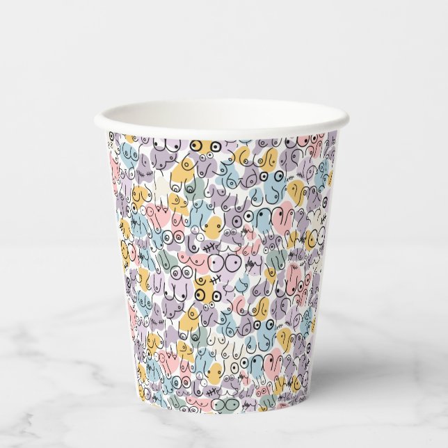 Vasos De Papel diseño mamario (Anverso)