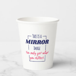 Vasos De Papel Diseño Motivacional de Mentalidad de Reflexión en