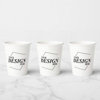Vasos De Papel Diseño personalizado Crear una plantilla propia