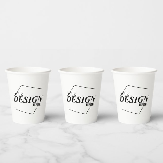 Vasos De Papel Diseño personalizado Crear una plantilla propia (Multi)