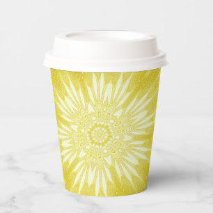 Vasos De Papel Diseño Sunshine Yellow Faux Tulle