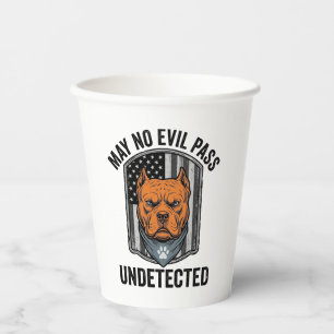 Vasos De Papel Diseño Vectorial Vintage Perro Guardián No Deja Pa