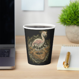 Vasos De Papel Diseño Vintage de Flamenco Espeluznante de Hallowe