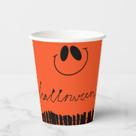 Vasos De Papel Diseños de Halloween en naranja