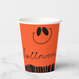 Vasos De Papel Diseños de Halloween en naranja