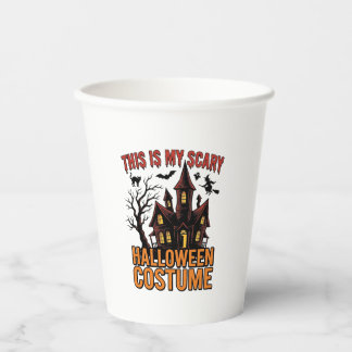 Vasos De Papel Disfraz de Halloween Asustadizo Camiseta Vintage C