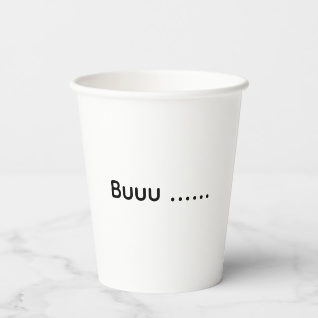 Vasos De Papel Disfraz de Halloween de Ghost Kitty (Reverso )