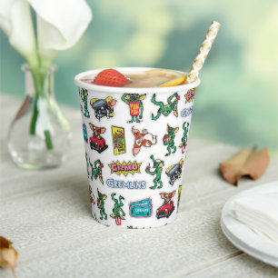 Vasos De Papel Diversión con Stickers de Gremlins™ Patrón