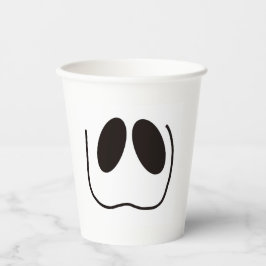 Vasos De Papel Diversión, miedo, cara fantasma en Halloween
