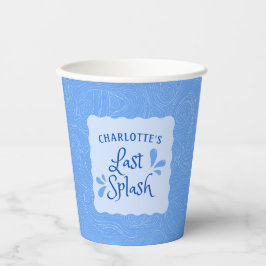 Vasos De Papel Diversión Personalizada "Último chapuzón" Despedid