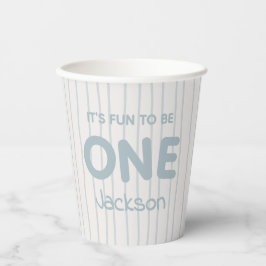 Vasos De Papel Diversión ser un niño de una raya azul Cumpleaños 