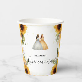 Vasos De Papel Divertida Alegría Lily Twin Doble Junta Quinceaner