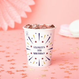 Vasos De Papel Divertida fiesta de cumpleaños de Star Colorful