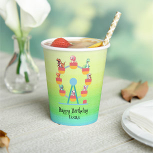 Vasos De Papel Divertida fiesta de cumpleaños DIY Nam