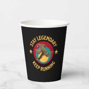 Vasos De Papel Divertida Motivación para Correr de Bigfoot