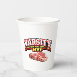 Vasos De Papel Divertida Rifa de Carne de Wisconsin MVP del Equip