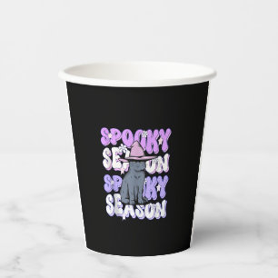 Vasos De Papel Divertida Saying Spookone Season Halloween Cat Lov