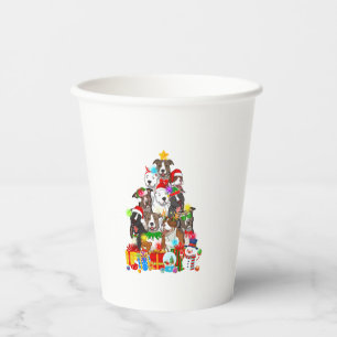 Vasos De Papel Divertido árbol de Navidad de Pitbull ilumina a pe