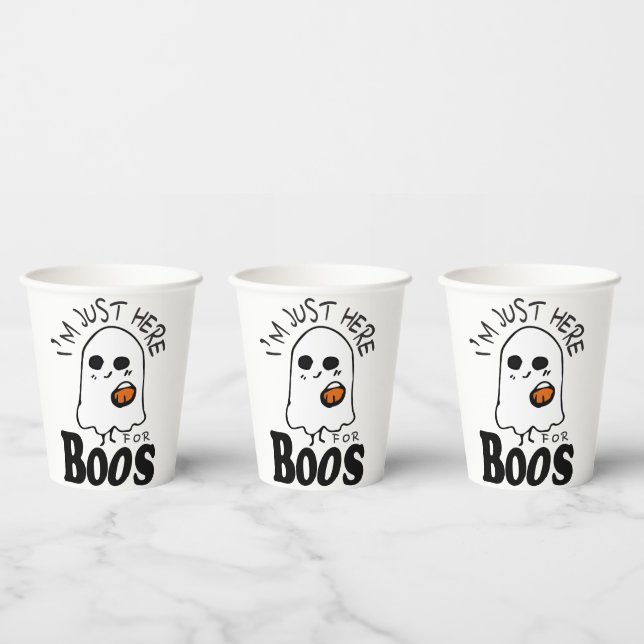 Vasos De Papel Divertido Justo aquí para los Boos, Halloween (Multi)