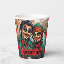 Divertido maquillaje de Halloween Face caricatura 