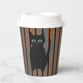 Vasos De Papel Divertidos y divertidos gatos negros de Halloween