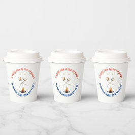 Vasos De Papel Diviértete con S'mores en la fogata de Friendsgivi